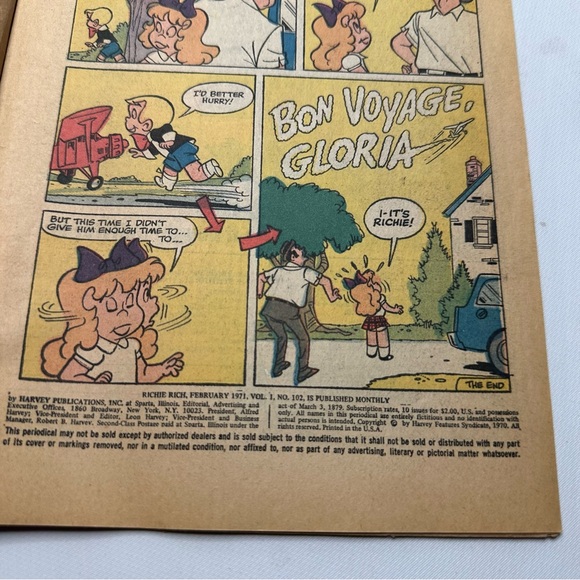 Richie Rich The Poor Little Rich Boy #102 Harvey Comics VTG Collectible 1971 - Picture 4 of 6